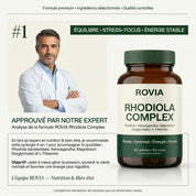 ROVIA™ - Rhodiola Complex – Stress ,Sommeil, Énergie & Focus.
